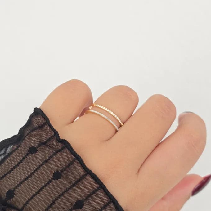 Bague Double Ligne