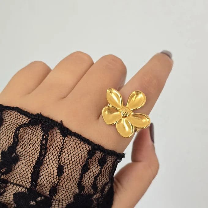 Bague Pétale Dorée