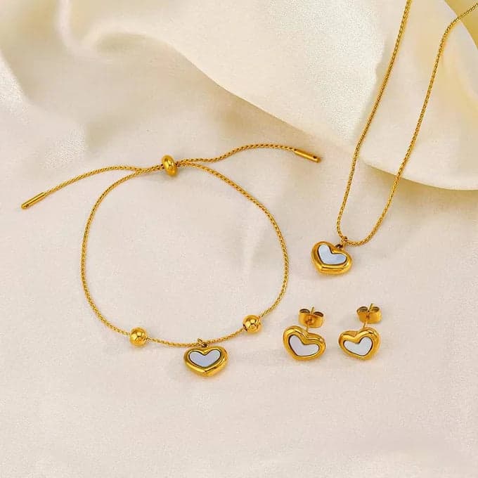 Ensemble Mini Cœur Blanc